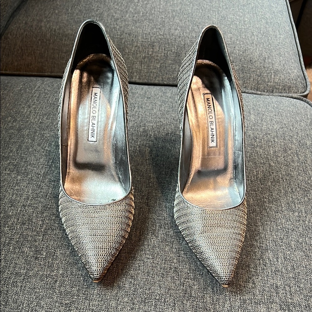 Manolo Blahnik Silver Women's Shoes